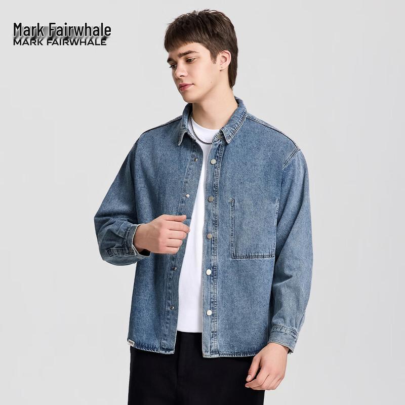 Mark Fairwhale Men s American Retro Denim Overshirt M