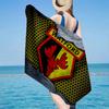 1 Stück Watford Wappen Design Strandtuch - Weiche, Saugfähige Mikrofaser, Leicht, Ideal für den Strand, Partys, Reisen, Camping Fan Geschenke
