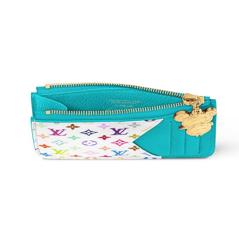Louis Vuitton X Takashi Murakami Romy Letter Logo Zipper Wallet Women Wallet Blue White M14171