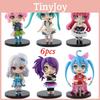 New 6 Models Hatsune Miku Figures Pvc Anime Peripheral Hatsune Beauty Girl Decoration Doll Machine Decoration Characters)