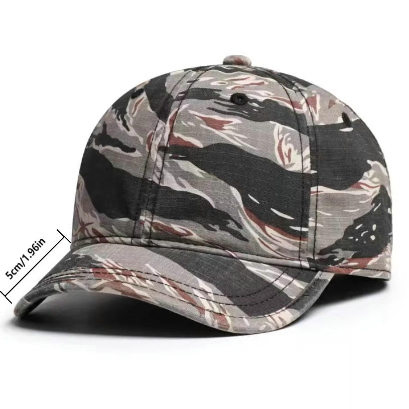 Cap, Trendy Hip-Hop Outdoor Use Travel Workwear Duckbill Hat, Men'S Sun Protection Hat Quick-Dry Camouflage Baseball
