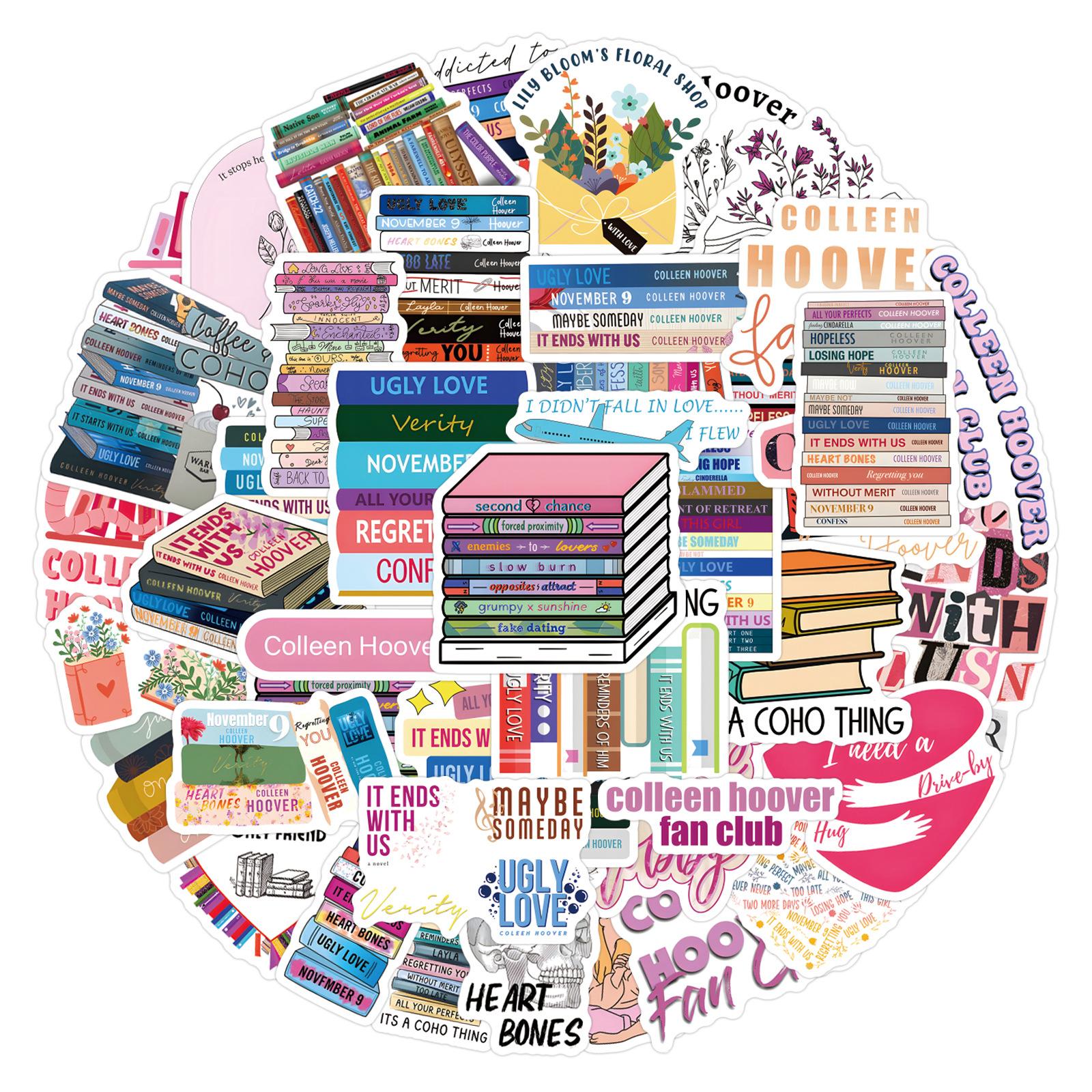 

60 New Colleen Hoover Graffiti Stickers Decorate Suitcase Mobile Phone Skateboard Stickers