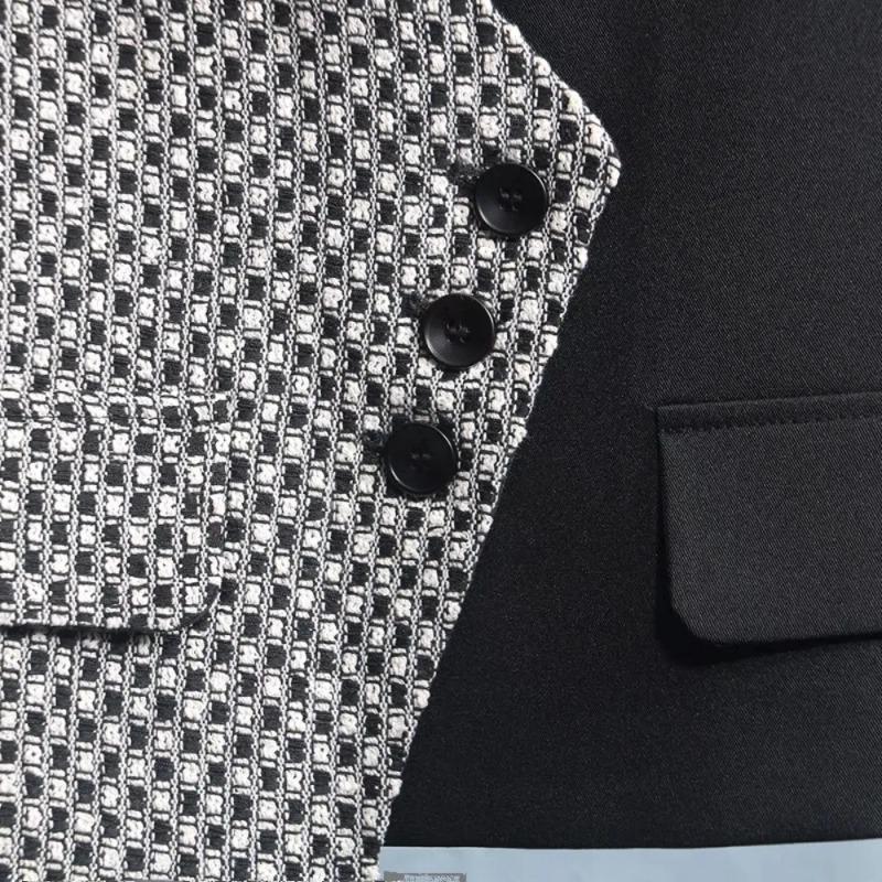 Short Vest for Women New Spring Autumn Clothing Fashion Western-style Color Matching Outer Vest