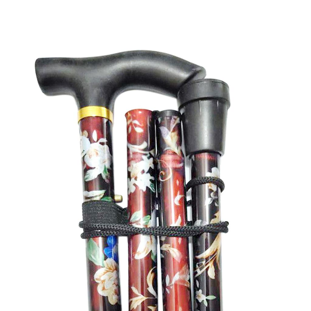 Portable Foldable Cane Lightweight Collapsible Hand Walking Stick Camping