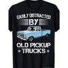 European Sizes Men's Graphic Oversize T-shirt Trucks 3D Printed Design Black Short Sleeve Round Neck Breathable Comfortable Casual Oversize T-shirt