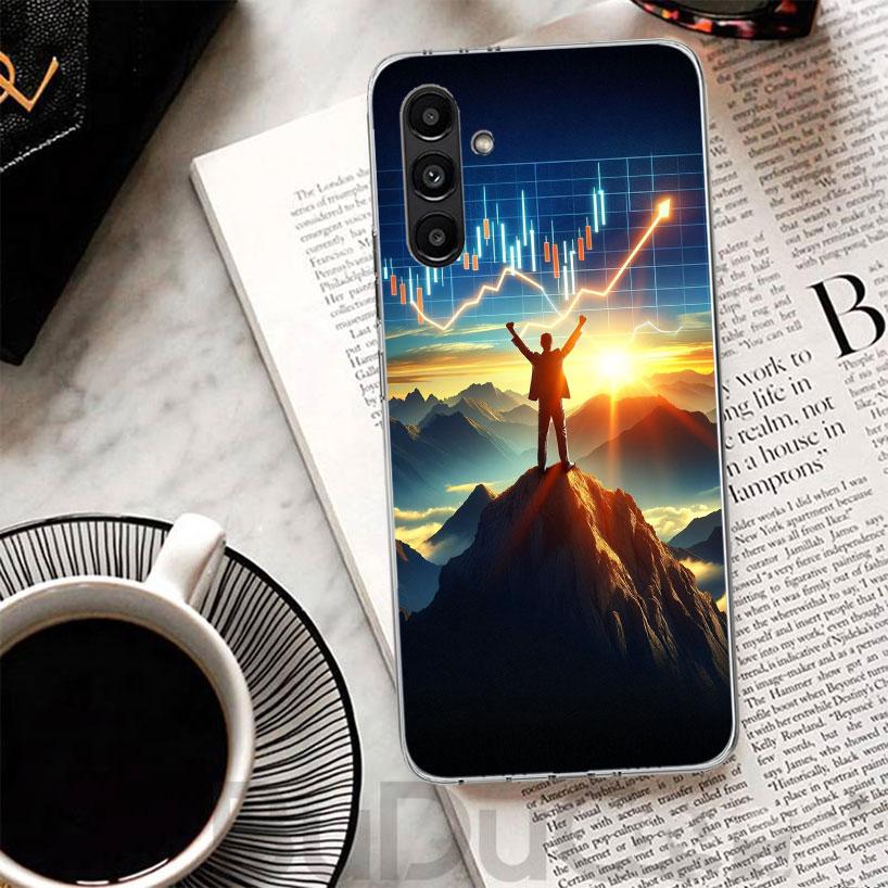 Trade Investment Forex Stock Market Phone Case For Samsung A17 A16 A26 A36 A56 A15 A14 A13 A55 A54 A53 A35 A34 A33 A25 A24 A23 A
