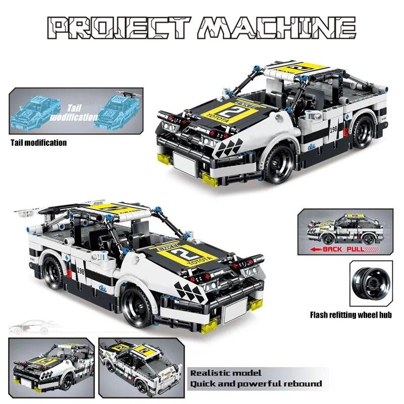462Pcs KAZI Technical Pull Back Mechanical Racing Car Building Blocks Classical Off-road Racer Vehicle Bricks Toys For Children