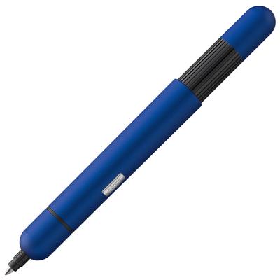 Lamy Pico Imperial Blue Ballpoint Pen Blue Innovative Pocket Ballpoint Pen Full Size Pen In One Click Metal Body Line Width M Compact Refill Black