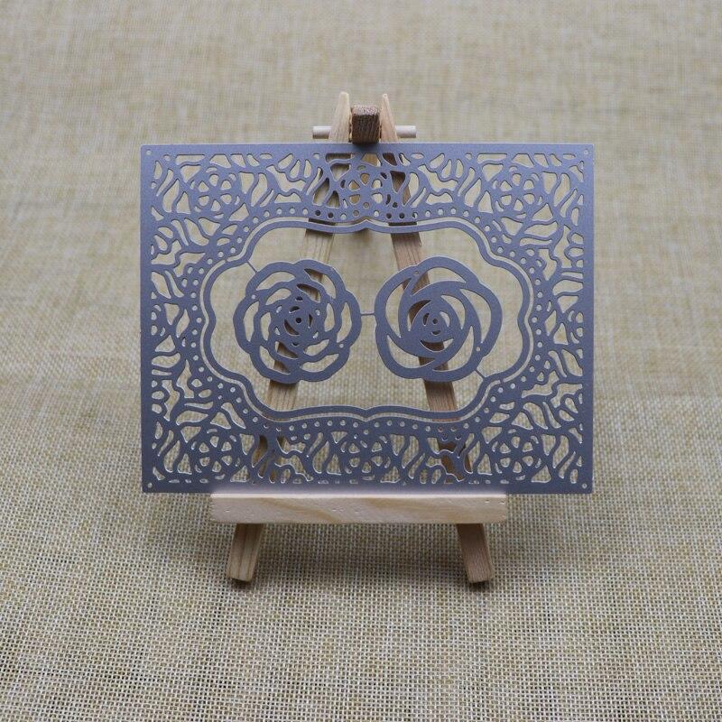 Rose Blume Rahmen Rechteck Metall Schneiden Stirbt Schablone DIY Scrapbooking Album Papier Karte Präge
