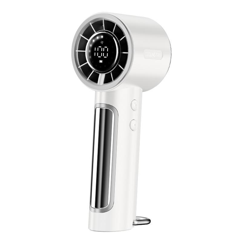 Handheld Turbo Fan: 100-Speed Stepless Adjustment with Digital Display for Portable Cooling