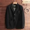 Giacca Primavera e Autunno Uomo Mezza Età e Anziani Casual Completo Giacca Larga Abbigliamento Casual Piccolo Blazer Top
