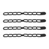 4 Pieces Silicone Latch Strap Ties for Lunch Box Bundling and For Slow Cooker Lid Organization Black Blue Gray