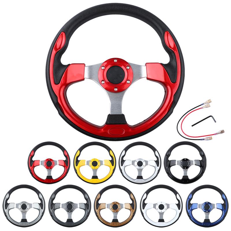 Universal Mini Drifting Steering Wheel Racing Car PVC Modification Aluminum Frame Light Weight 320mm(13inches)