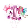 8pcs Girl Birthday Balloons Set Fairy Foil Balloons Number Helium Balloon 1 2 3 4 5 6 7 8 9 Years Old Kids Birthday Party Gifts