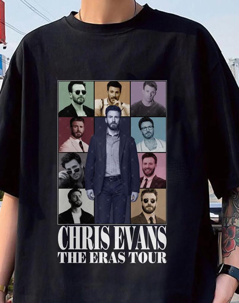 Vintage Chris Evans Time Tour Tshirt Second Edition 90s Pirated Tshirt Y2K Style Vintage Chris Evans Fan Tshirt
