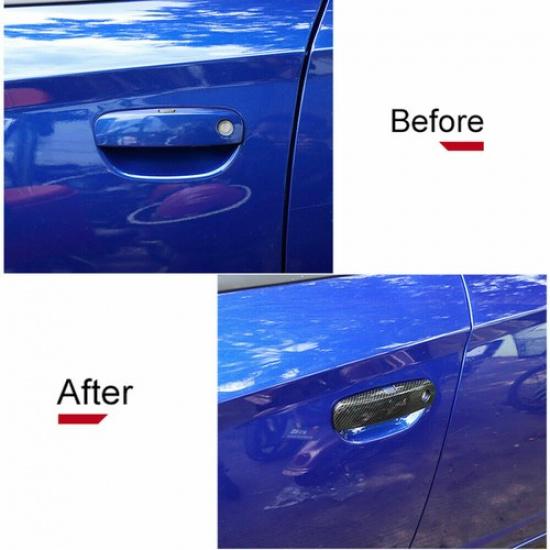 Exterior Door Handle Trim Cover Accessories for Dodge Charger 2011+Carbon Fiber