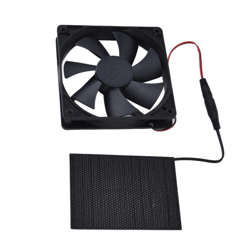 Solar Panel Fan Professional Solar Powered Exhaust Fan Kit for Chicken Coops Greenhouses Sheds Pet Houses 3W