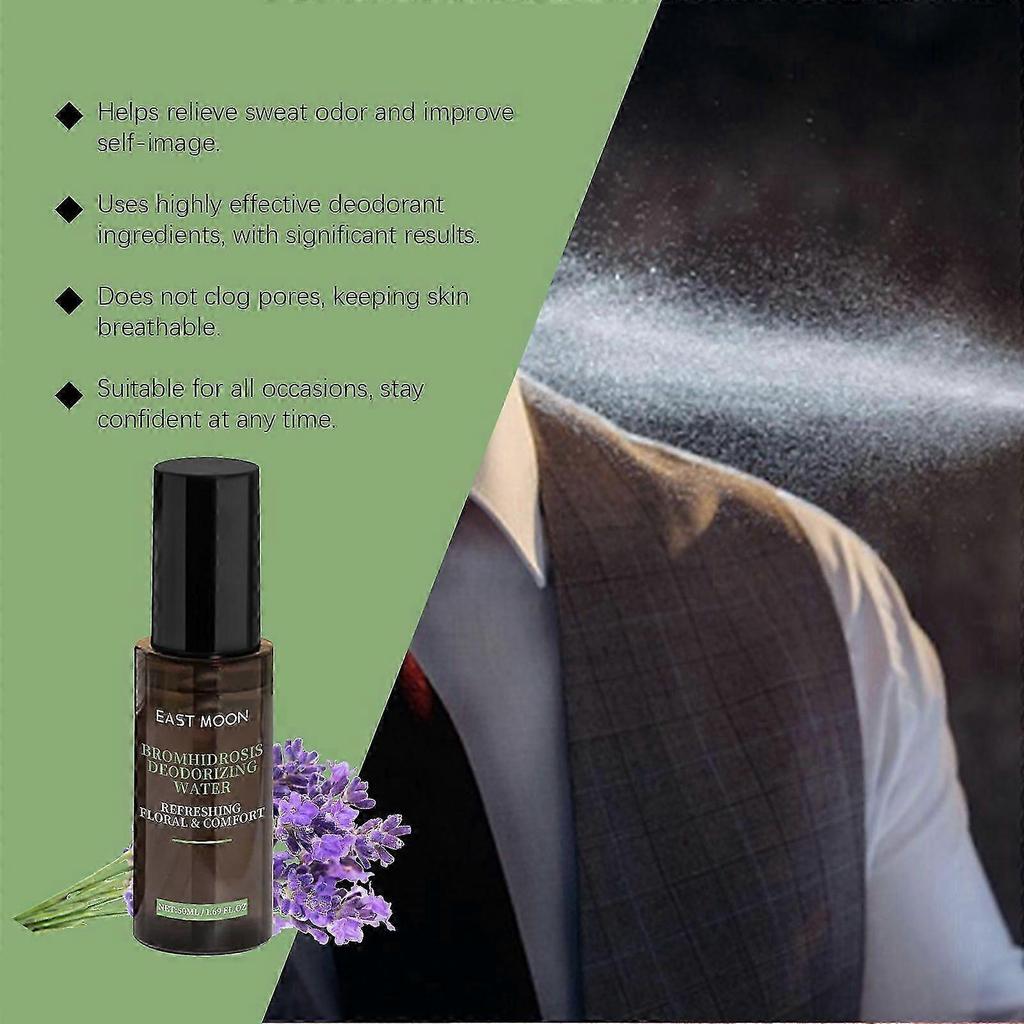 East Moon Men's Freshening Spray For Armpit Odor And Sweat Cleaning Natural Fragrance Care Spray