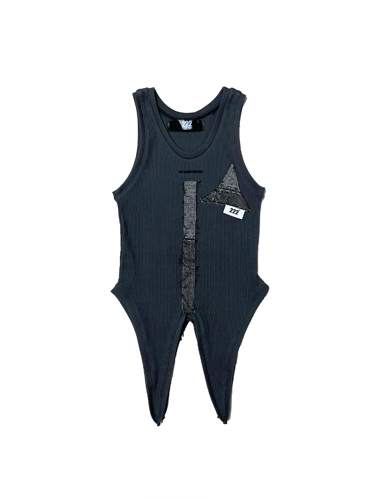 One Two Two Cutout Sleeveless Ver.1 Black Black Gray