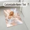 Personalized Crystal Velvet Carpet,Billie Eilish Custom Printed Name, Plush Area Rug For Home Indoor Decor
