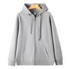 Womens 320g Cotton Blend Hooded Zip-Up Sweatshirt Loose Fit Casual Pullover