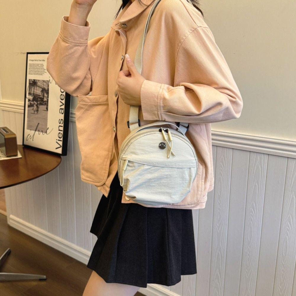 Purse Small Round Bag Mobile Phone Storage Mini Crossbody Bag Casual Nylon Shoulder Bag  Girls