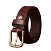 Men's Leather Belt Full Hole Vintage Distressed Knife for Handcraft Cut Genuine Leather Fashion Personality Trend First Layer Cowhide Belt