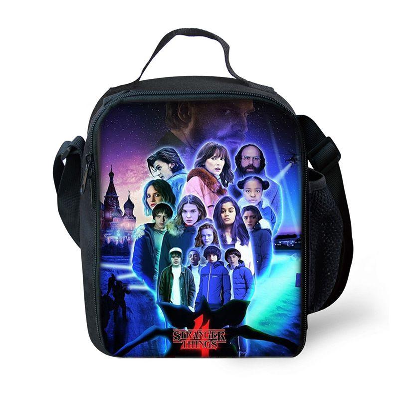 Stranger Thing Insulated Lunch Bag For Kids And Students With Adjustable Strap Perfect For Picnics And Outdoor Adventures