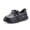 Women Casual Laceup Loafers Comfort Soft Sole Daily Walking Shoes Fashion Round Toe Flat Genuine LeatherShoes Outdoor Travel