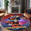 1pc UFO Robot Grendizer10 Print Round Carpet Chair Round Carpet Suitable for Bedroom Living Room Home Decorative Carpet