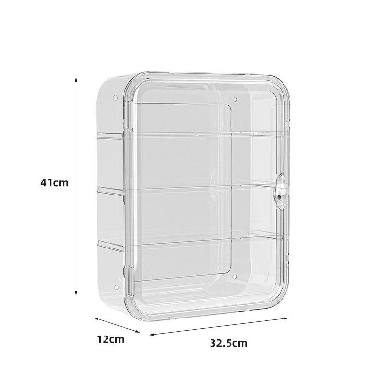 

Large Acrylic Magnetic Display Stand for Pop Mart Dolls, Wall-Mounted, Punch-Free Storage. 32.5*12*41CM