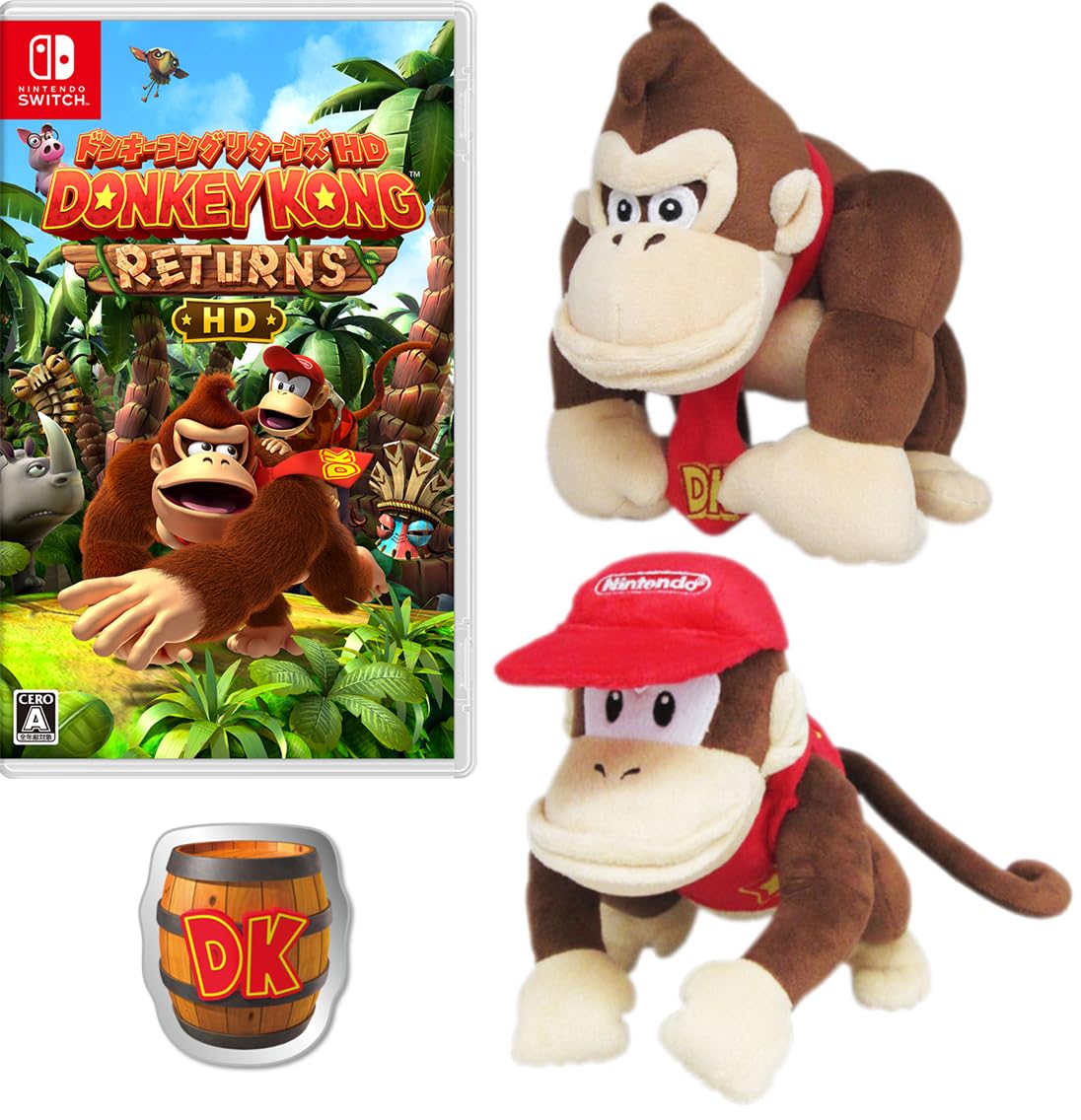 

Donkey Kong Returns HD Switch Donkey Kong Diddy Kong Опудала тварин оригінального дизайну в комплекті - + & [Бонус]