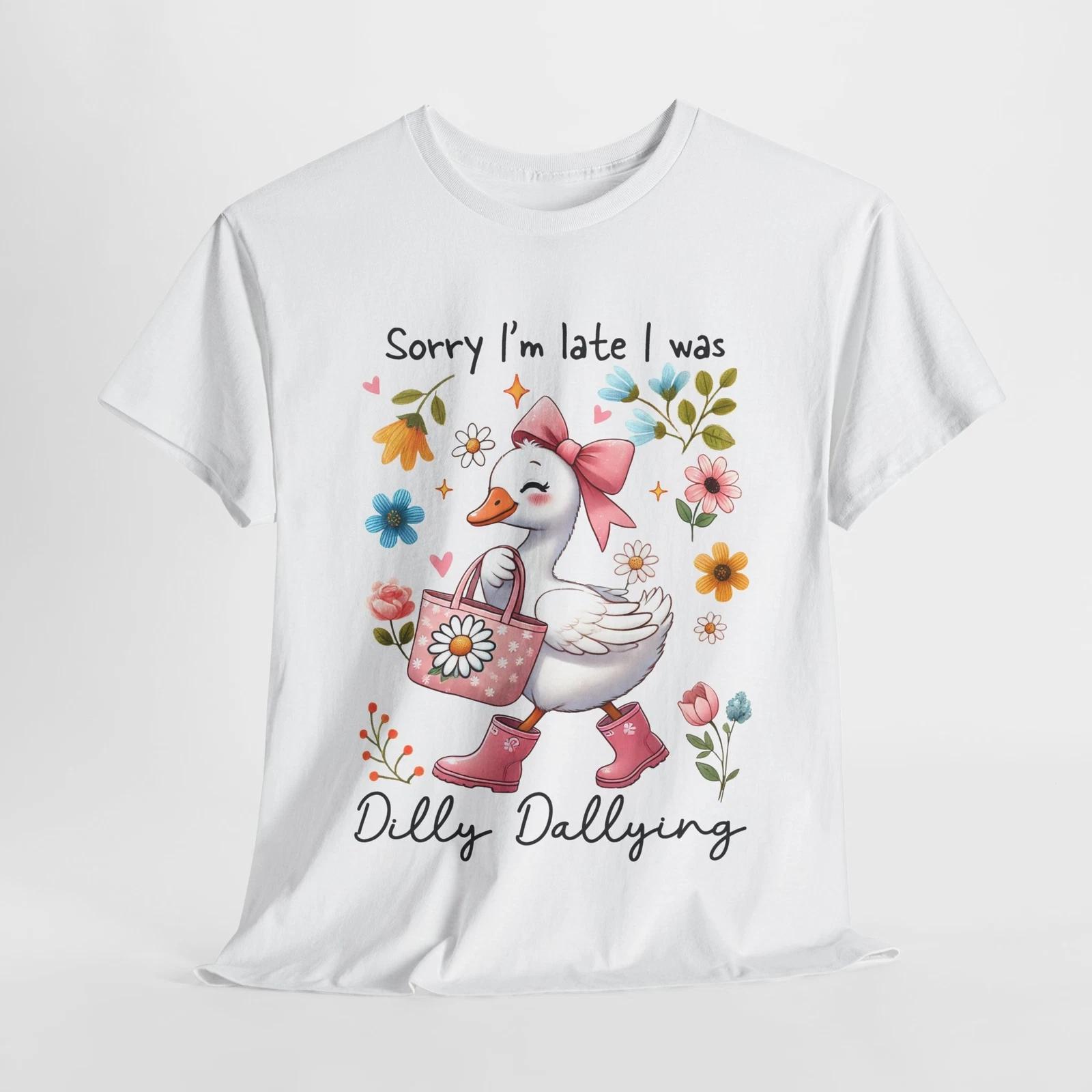 Funny & Bold Statement T-Shirt | Witty Sarcasm Tee | Sorry I m late Shirt 2XL