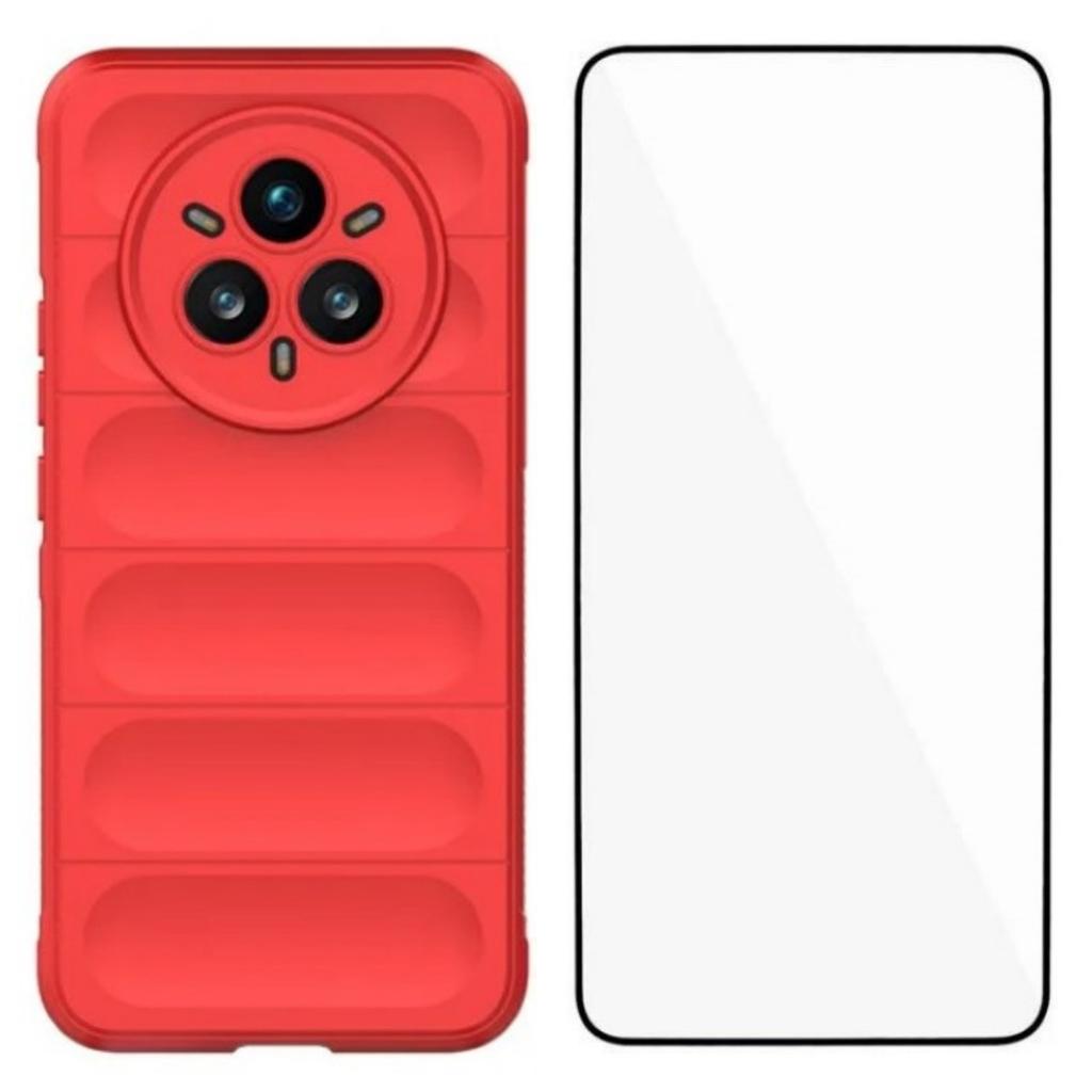For Realme 14 Pro+ 5G TPU Case WANLONFENG HD Series Anti Slip Phone Cover with Tempered Glass