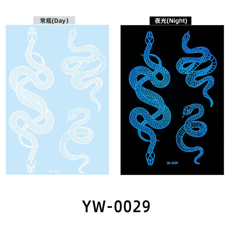 Glow In The Dark Indian Lace Tattoo Stickers - Henna Style Hand Body Art