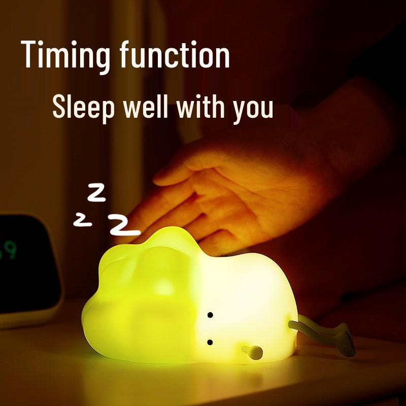Little Veggie Silicone Night Light: Rechargeable Bedside Lamp & Creative Gift