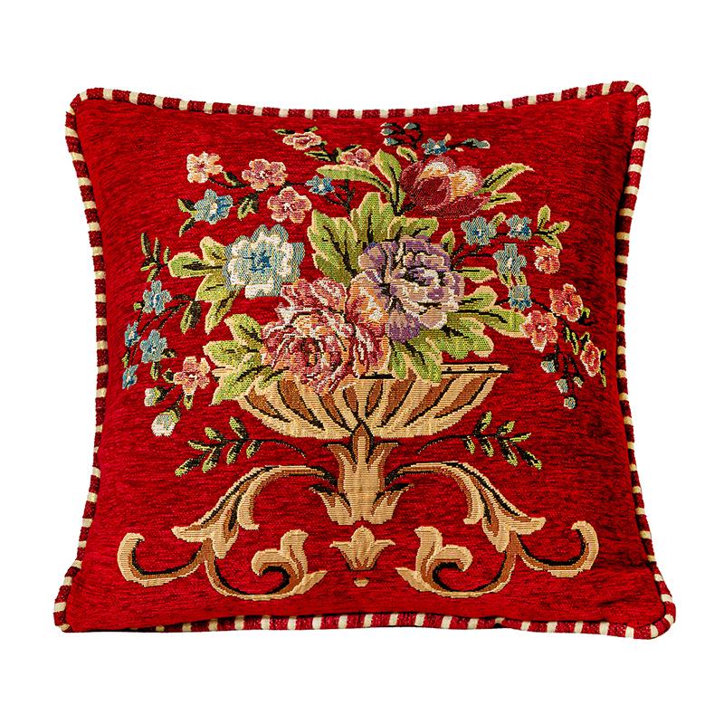 European Chenille Jacquard Sofa Cushion Cover for Home or Office