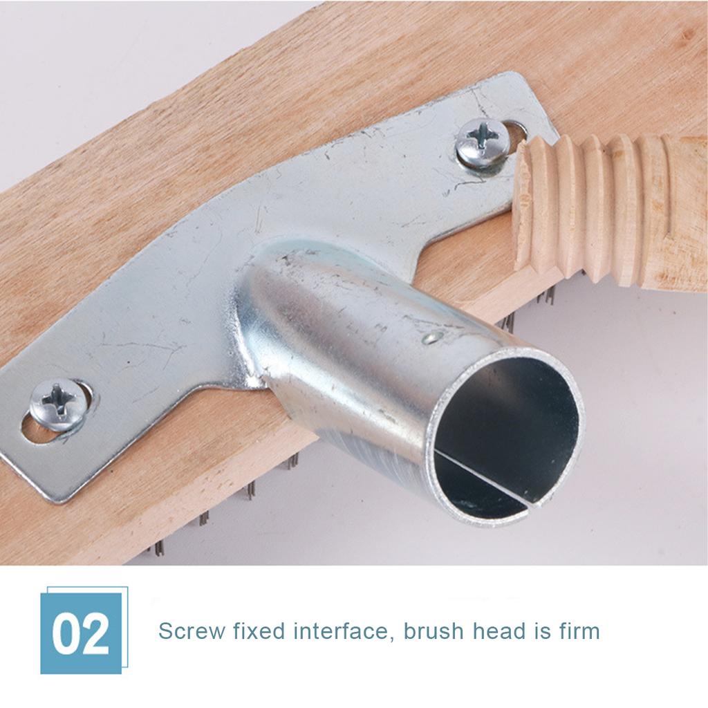 Wire Broom for Moss Removal Stainless Steel Broom Reusable Squeegee Garage Broom Durable for Sidewalk Patio Deck Cleaning