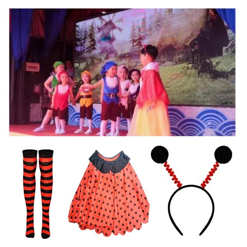 Halloween Ladybugs Costumes Fancy Dress up Outfit Ladybird Suit for Kids Girls