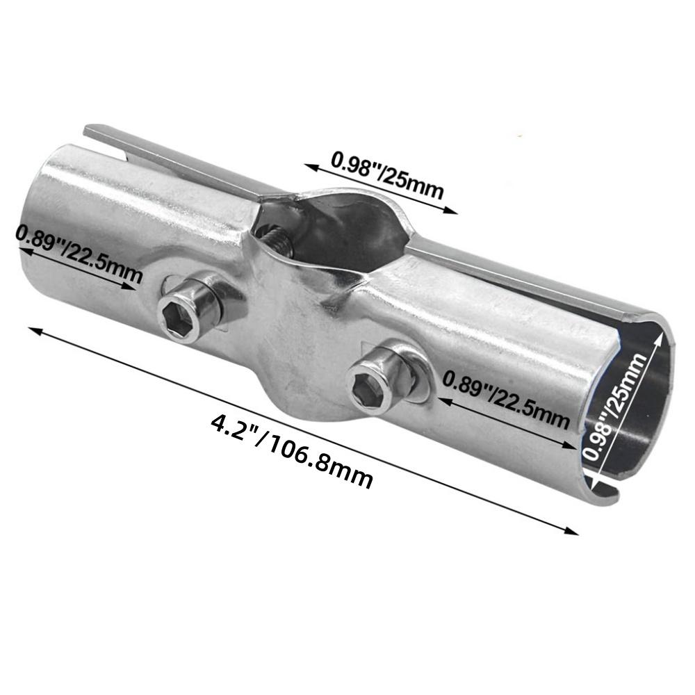 6 Sets Of T Clamps,Stainless Steel, Silver, Pipe Clamps, 1" OD, 25MM