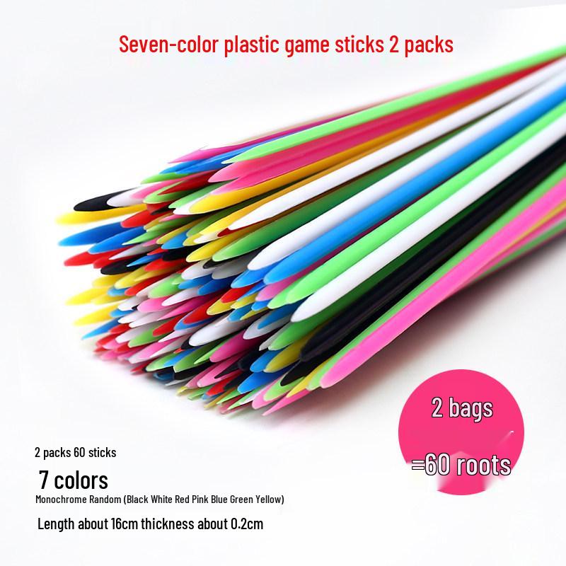 Colorful Pick-Up Sticks: 80s Nostalgic Interactive Educational Game for Kids and Parents