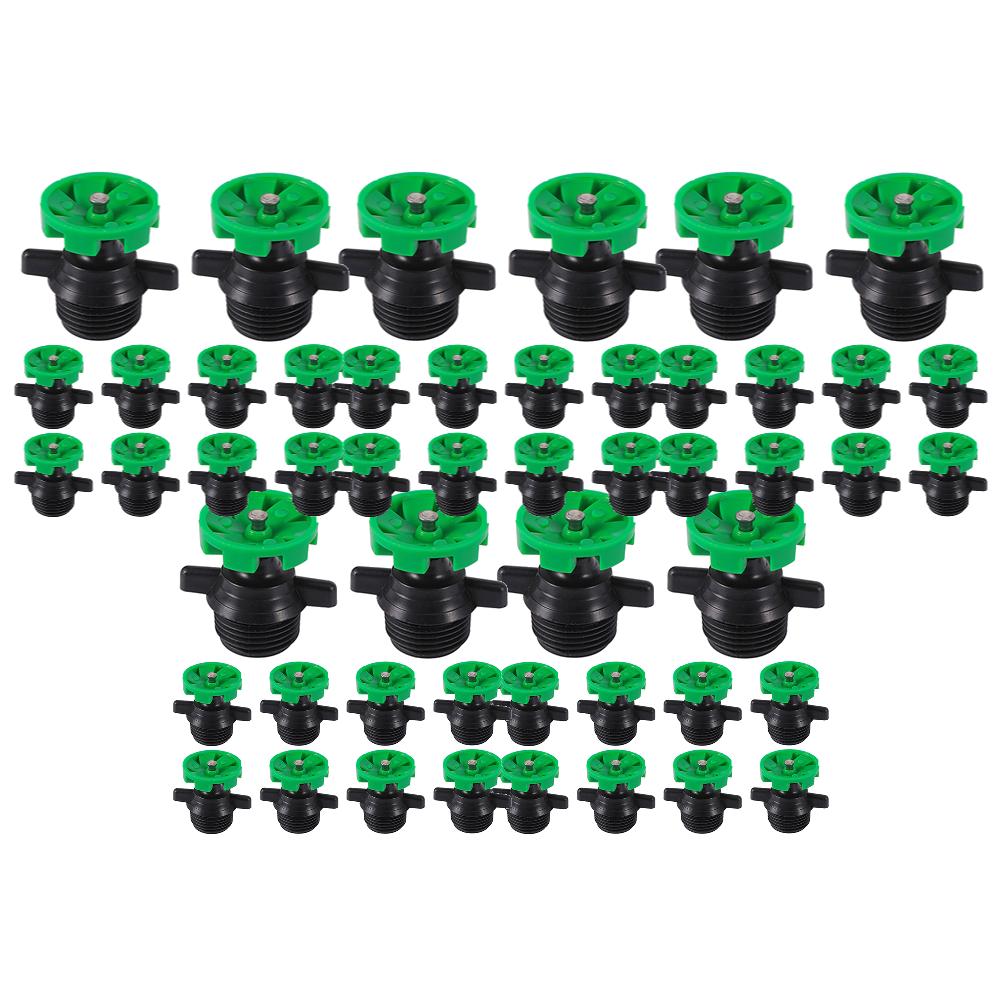 50/10pcs 360 ° Rotating Irrigation Nozzle 1/2 Inch Male Thread Watering Sprinkler Automatic Drip Irrigation Drippers For Garden