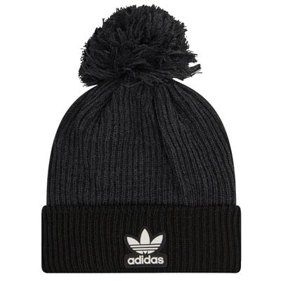 Adidas Adicolor Collegiate Pom Beanie, Unisex Black Cap