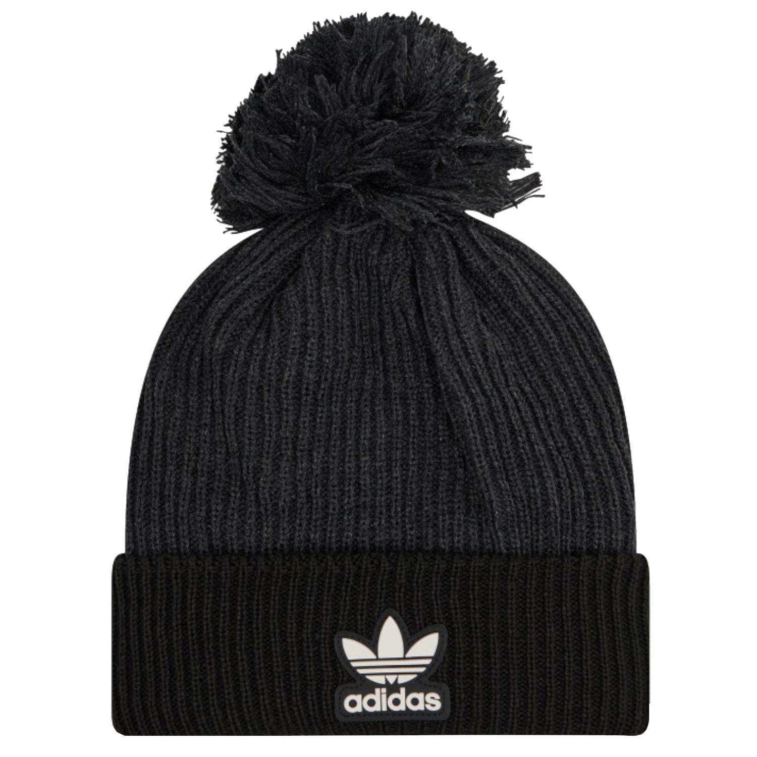 adidas Adicolor Collegiate Pom Beanie, schwarze Unisex-Mütze OSFW schwarz