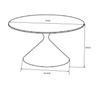 Coffee table L19-FX (72) white marble