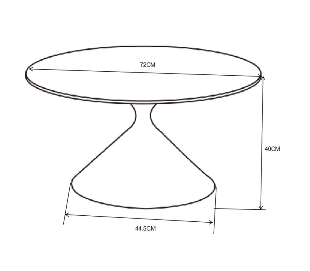 Coffee table L19-FX (72) white marble