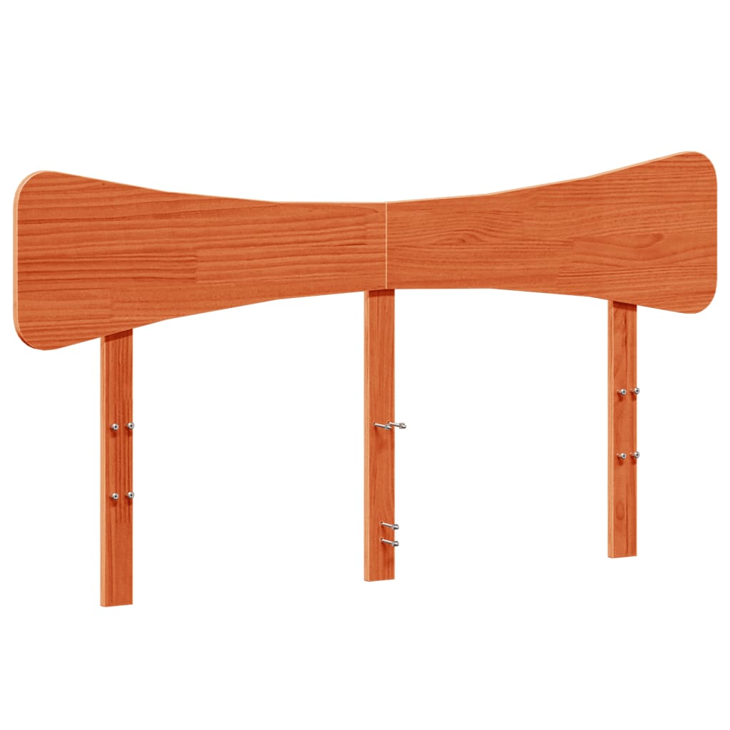 Solid Wood Bed Without Mattress Wax Brown 150x200 cm Pine Wood