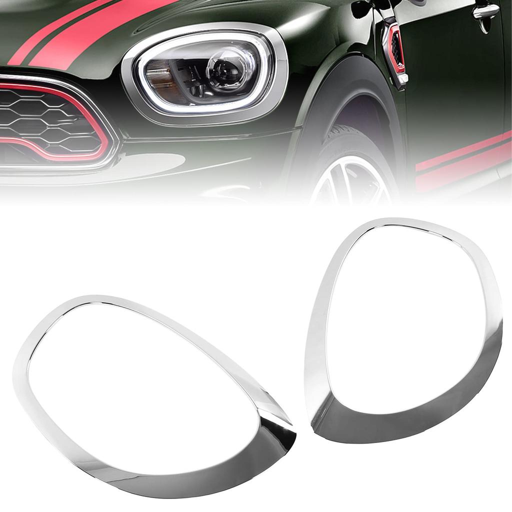 Headlight Lamp Cover Trim, Headlight Lamp Cover Trim 51137388117 Front Light Surround Retaining Ring for Cooper Countryman F60 2017-2021
