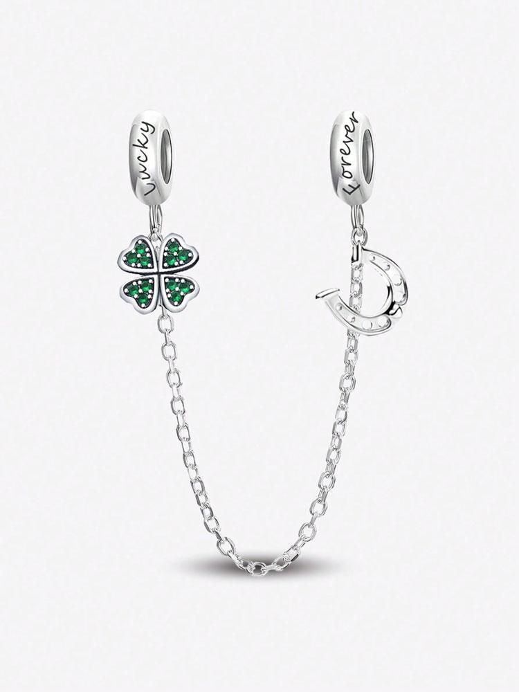 Copper Love Angels Four Leaf Clover Charm Bead Fit For Women Bracelets Bangles Diy Jewelry Making