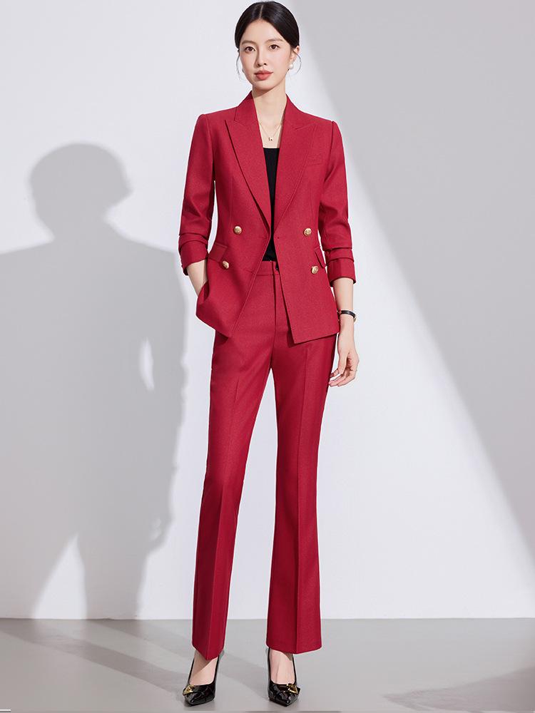 Women's High-End Professional Suit Set for Broadcasters and Formal Occasions